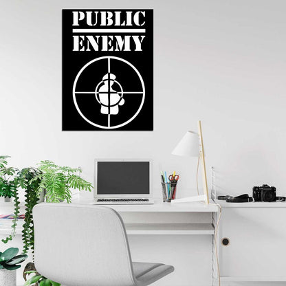 Public Enemy Logo Band Group Rapper Hip-Hop Music Rap Wall Art Print Poster