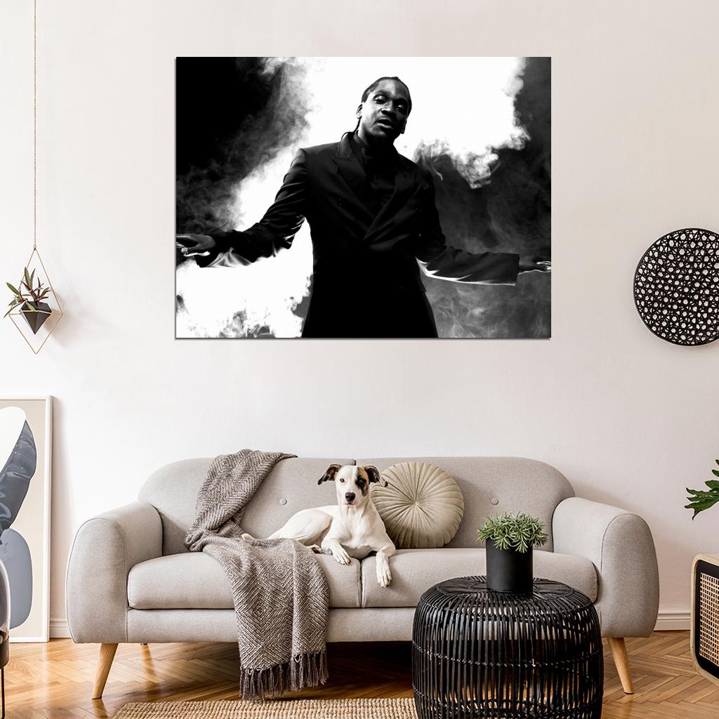 Pusha T BW Smoke Rapper Hip-Hop Music Rap Wall Art Print Poster