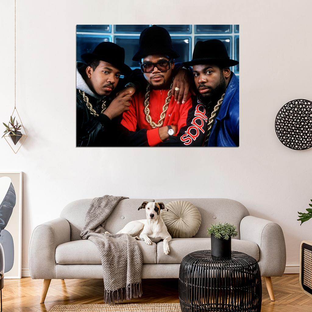 Run–D.M.C. Group Run DMC Retro Band Rapper Hip-Hop Music Rap Wall Art Print Poster
