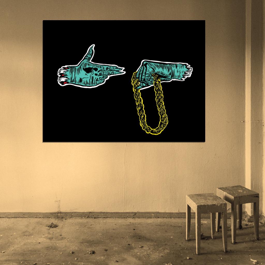Run the Jewels Logo Art Group Band Rapper Hip-Hop Music Rap Wall Art Print Poster