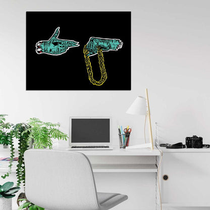 Run the Jewels Logo Art Group Band Rapper Hip-Hop Music Rap Wall Art Print Poster