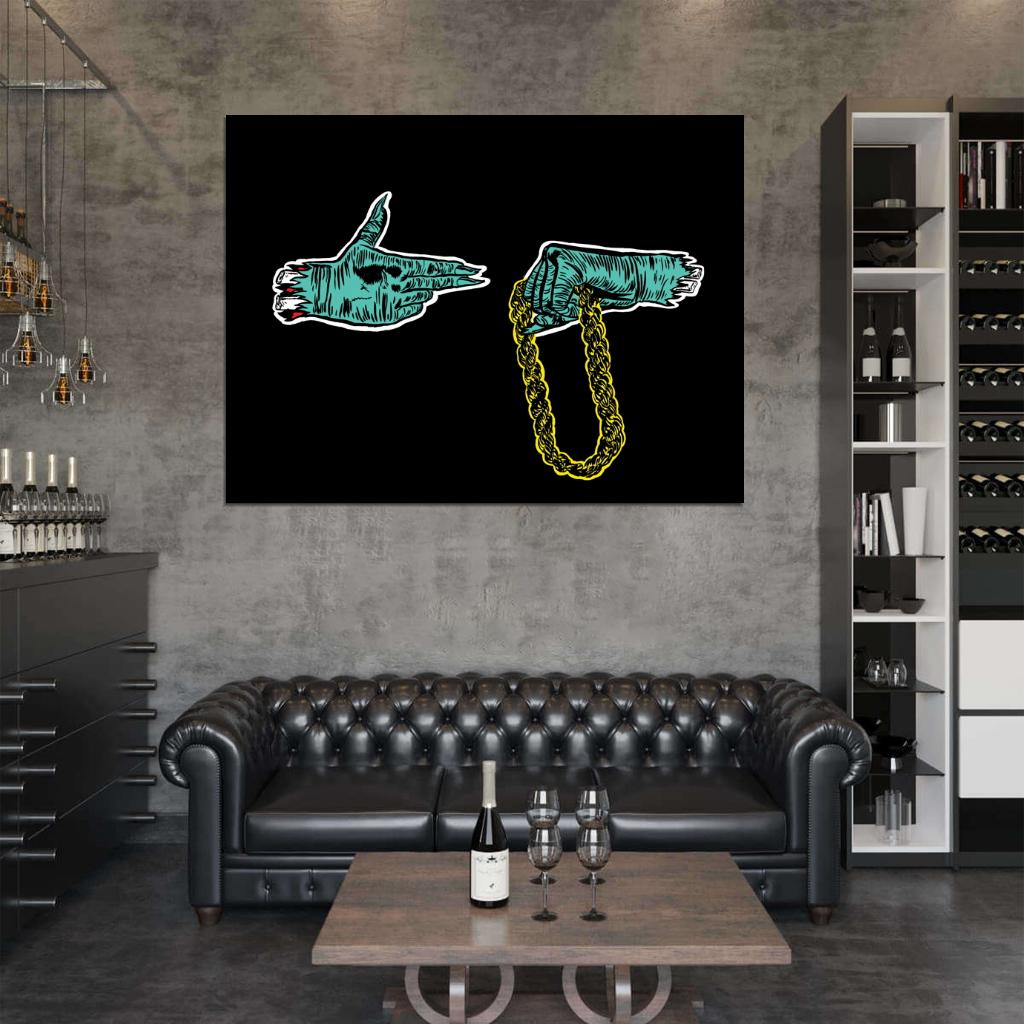Run the Jewels Logo Art Group Band Rapper Hip-Hop Music Rap Wall Art Print Poster