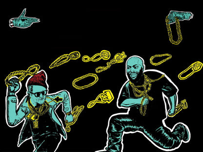 Run the Jewels Logo Cool Art Band Group Rapper Hip-Hop Music Rap Wall Art Print Poster