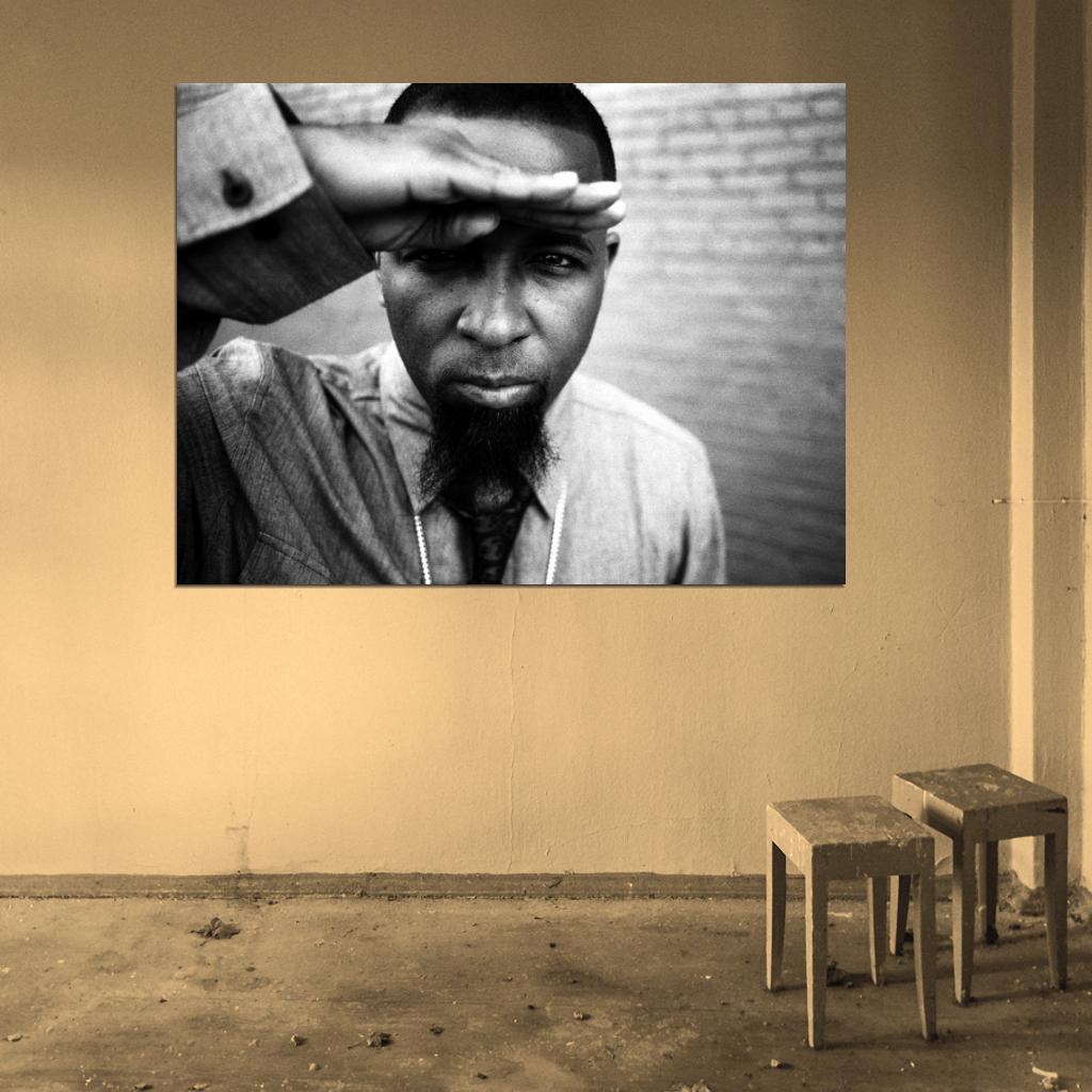 Tech N9ne Rapper BW Nine Hip-Hop Music Rap Wall Art Print Poster