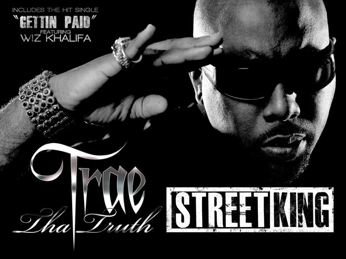 Trae Street King BW Rapper Hip-Hop Music Rap Wall Art Print Poster