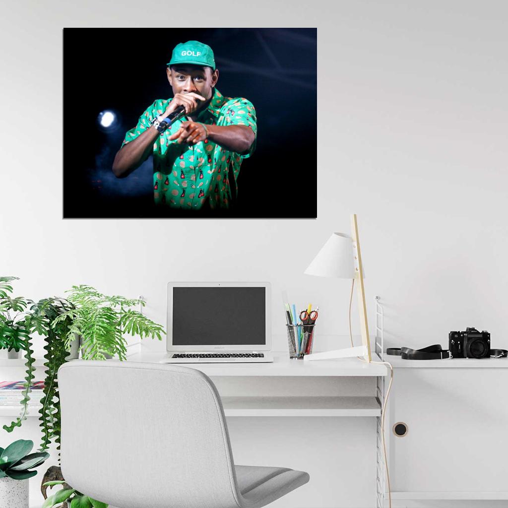 Tyler the Creator Live Concert Microphone Rapper Hip-Hop Music Rap Wall Art Print Poster