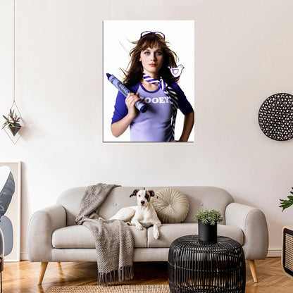 Zooey Deschanel Actress Wall Art Print Poster