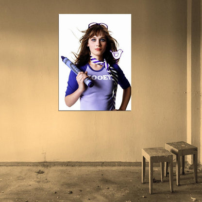 Zooey Deschanel Actress Wall Art Print Poster