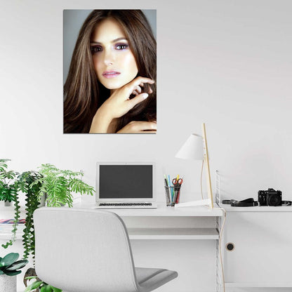 Nina Dobrev Portrait Actress Wall Art Print Poster