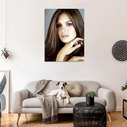 Nina Dobrev Portrait Actress Wall Art Print Poster