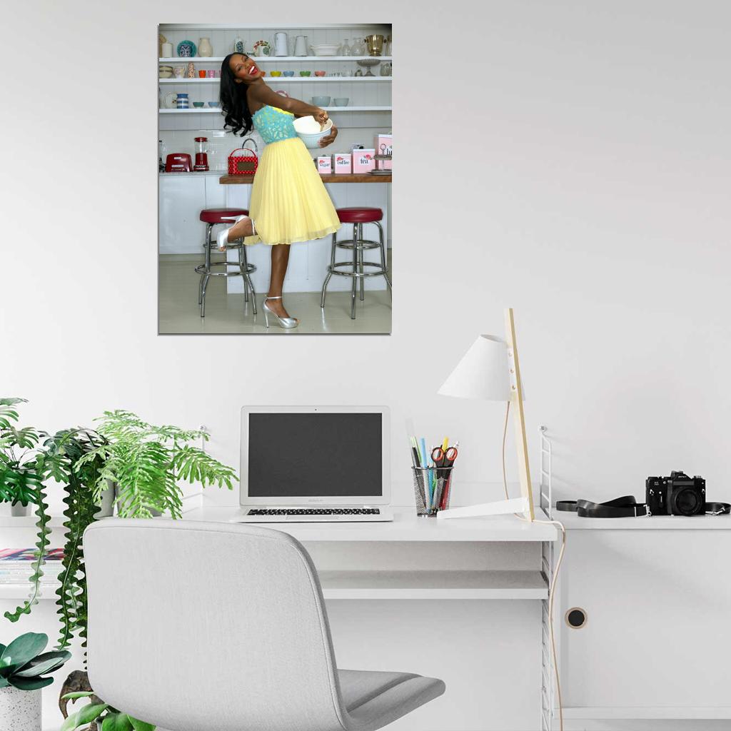 Jamelia Smile Yellow Dress R&B Pop Singer Music Wall Art Print Poster