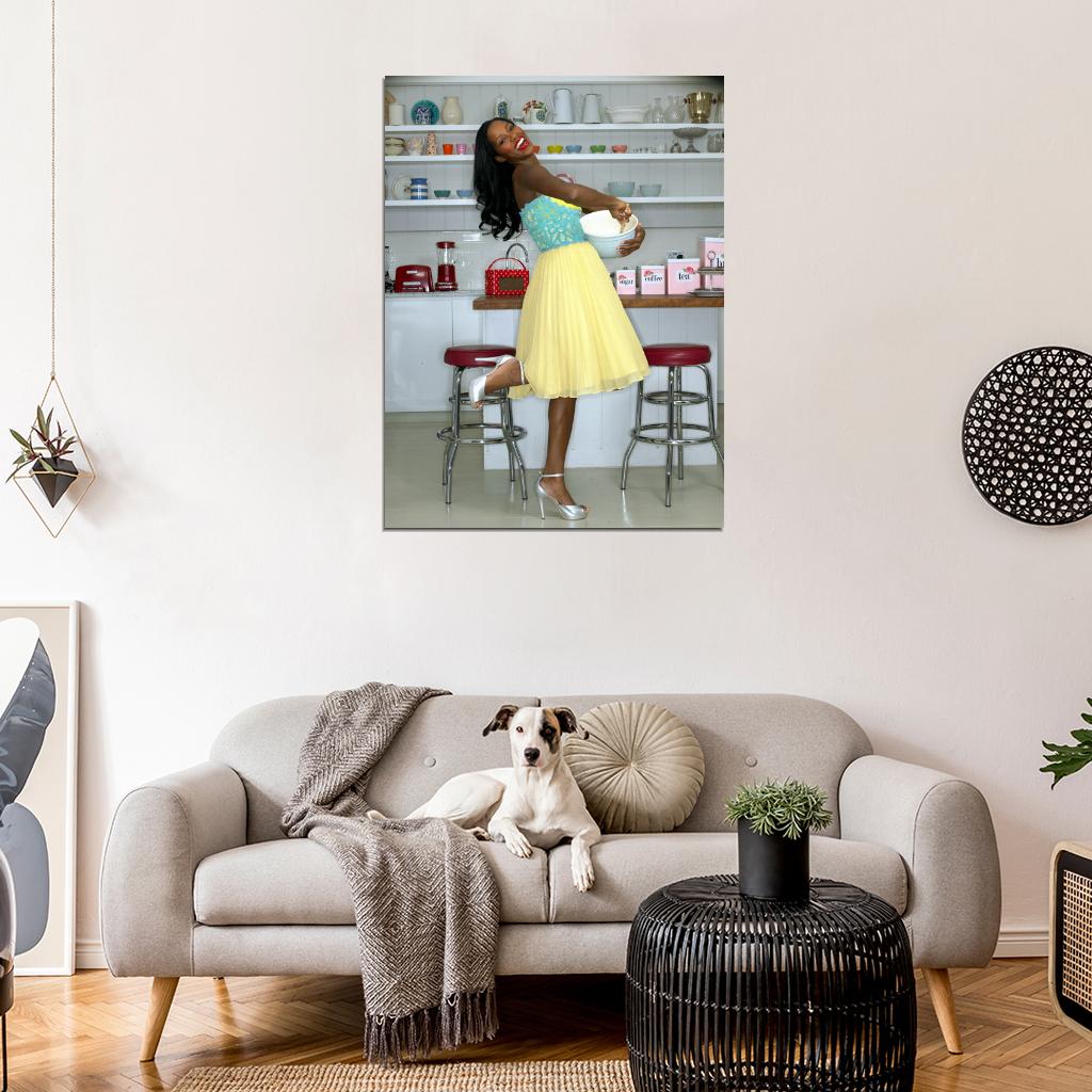 Jamelia Smile Yellow Dress R&B Pop Singer Music Wall Art Print Poster