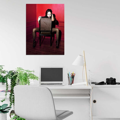 Nina Dobrev Sexy Stocking Actress Wall Art Print Poster