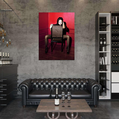 Nina Dobrev Sexy Stocking Actress Wall Art Print Poster