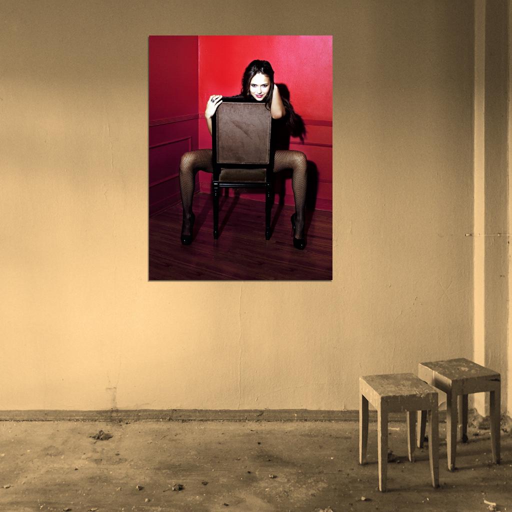 Nina Dobrev Sexy Stocking Actress Wall Art Print Poster