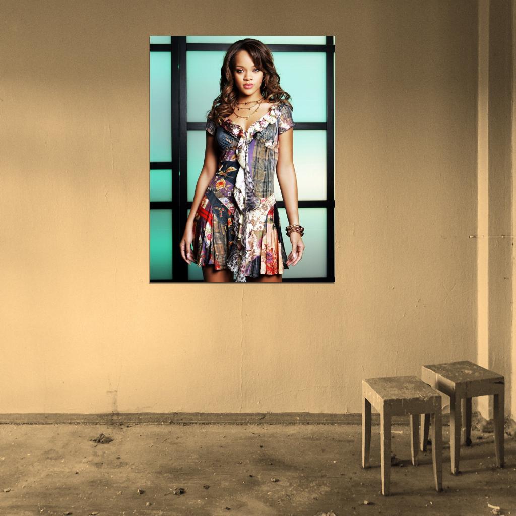 Rihanna R&B Pop Singer Music Wall Art Print Poster