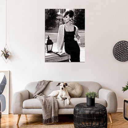 Jennifer Love Hewitt Retro BW Actress Wall Art Print Poster