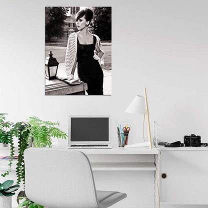 Jennifer Love Hewitt Retro BW Actress Wall Art Print Poster
