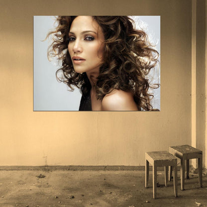Jennifer Lopez Portrait Pop Music Singer Wall Art Print Poster