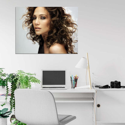 Jennifer Lopez Portrait Pop Music Singer Wall Art Print Poster