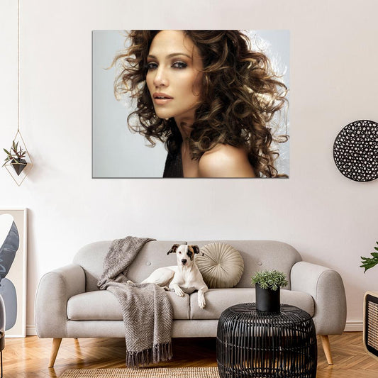Jennifer Lopez Portrait Pop Music Singer Wall Art Print Poster