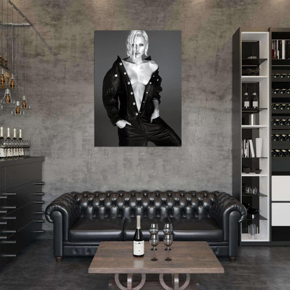 Miley Cyrus Sexy Hot Pop Country Singer Music BW Wall Art Print Poster