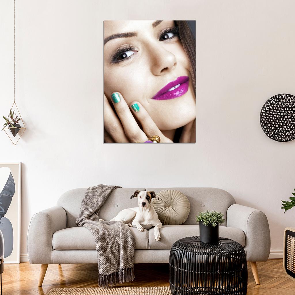 Nina Dobrev Cool Make Up Portrait Actress Wall Art Print Poster