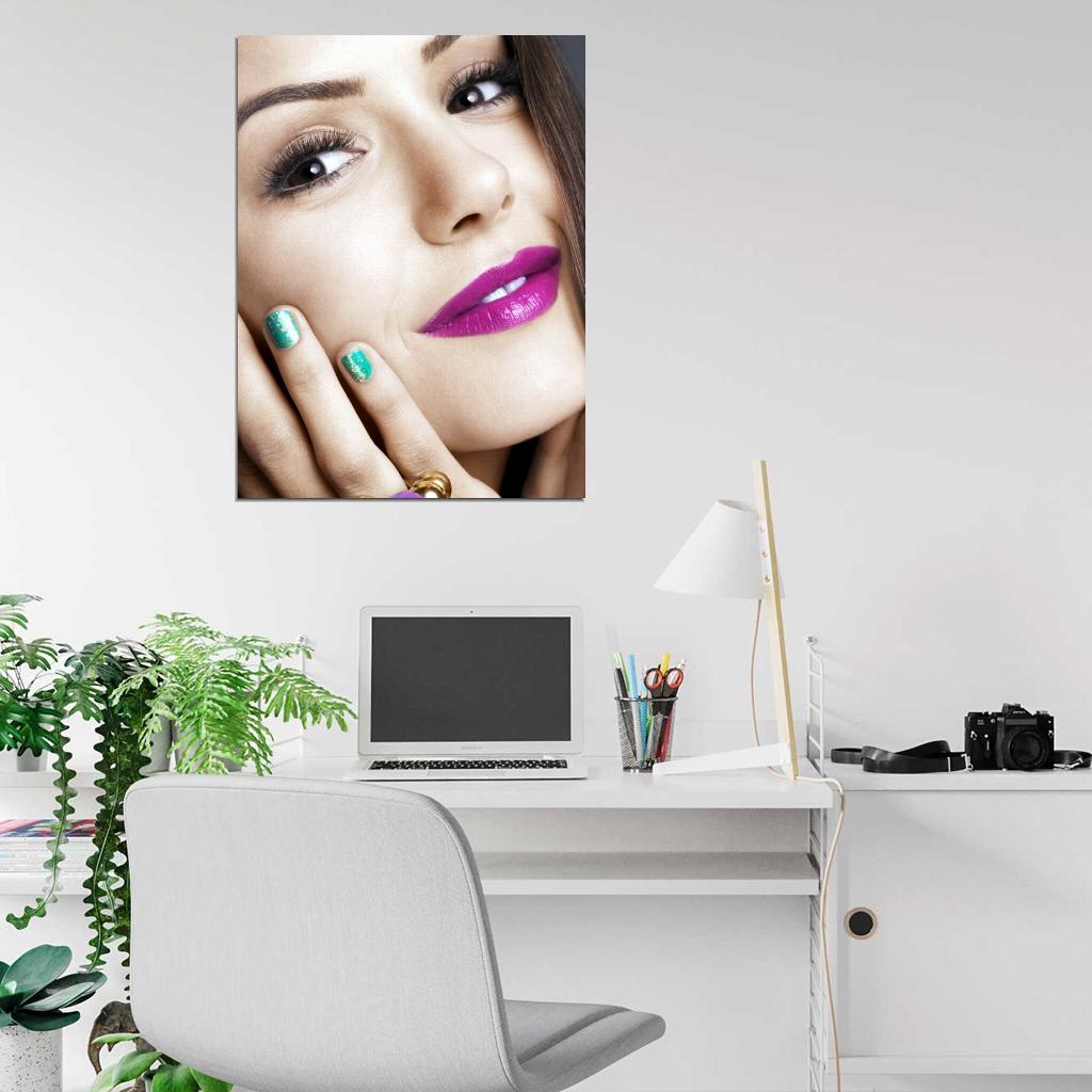 Nina Dobrev Cool Make Up Portrait Actress Wall Art Print Poster