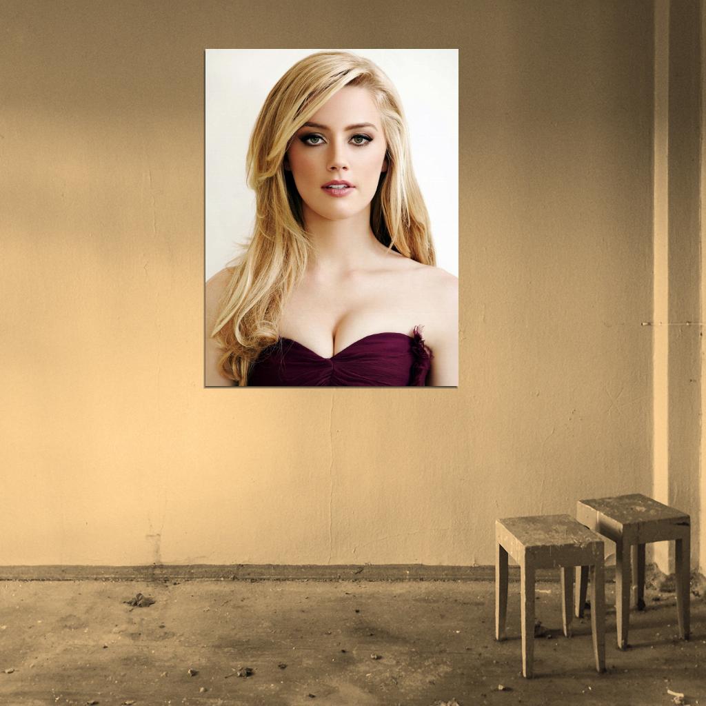 Amber Heard Beautiful Actress Wall Art Print Poster
