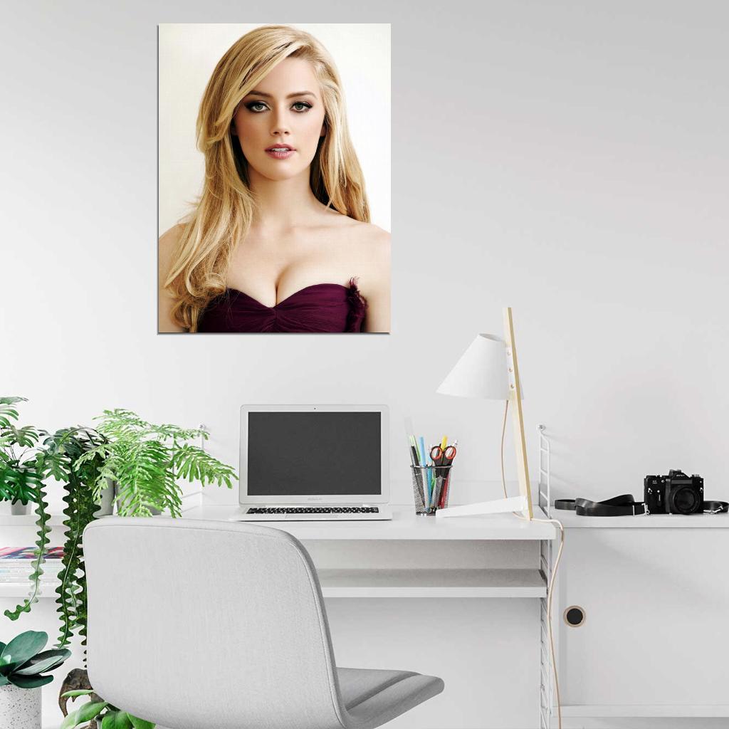 Amber Heard Beautiful Actress Wall Art Print Poster
