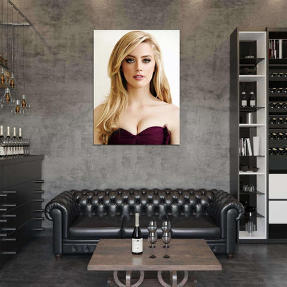 Amber Heard Beautiful Actress Wall Art Print Poster