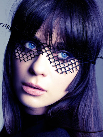Zooey Deschanel Blue Eyes Portrait Amazing Cool Actress Wall Art Print Poster