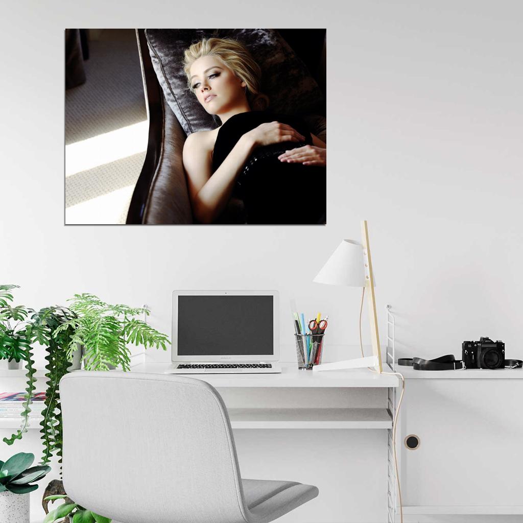Amber Heard Actress Wall Art Print Poster
