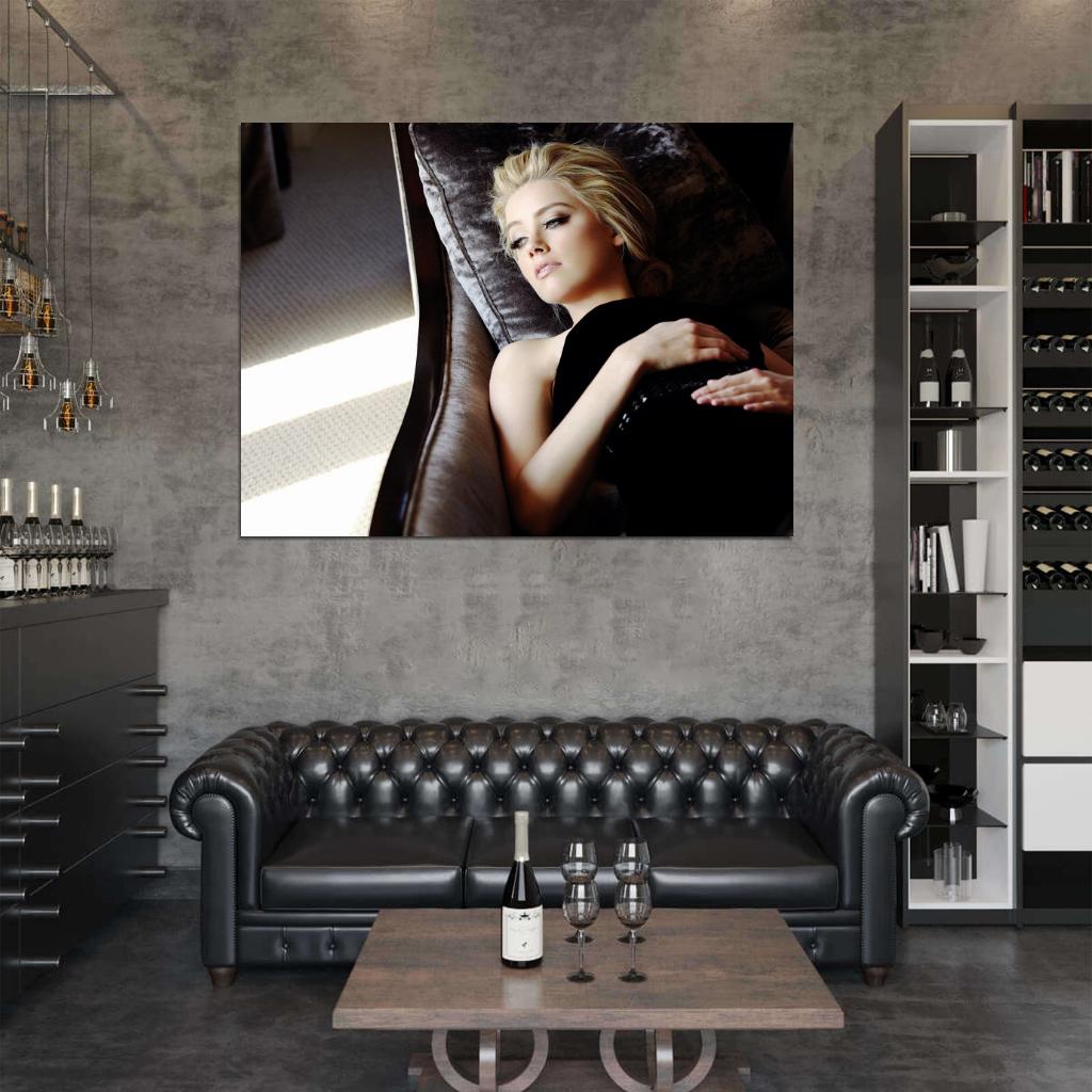 Amber Heard Actress Wall Art Print Poster