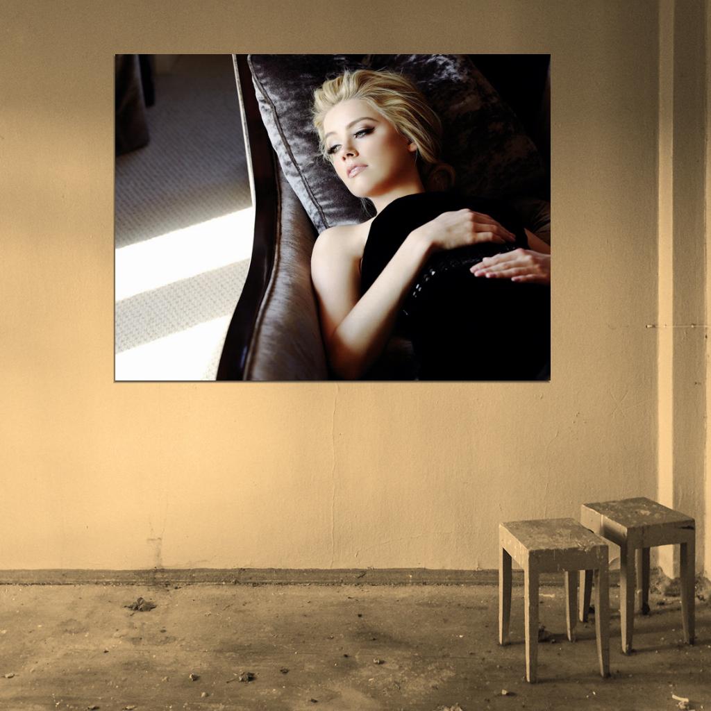 Amber Heard Actress Wall Art Print Poster