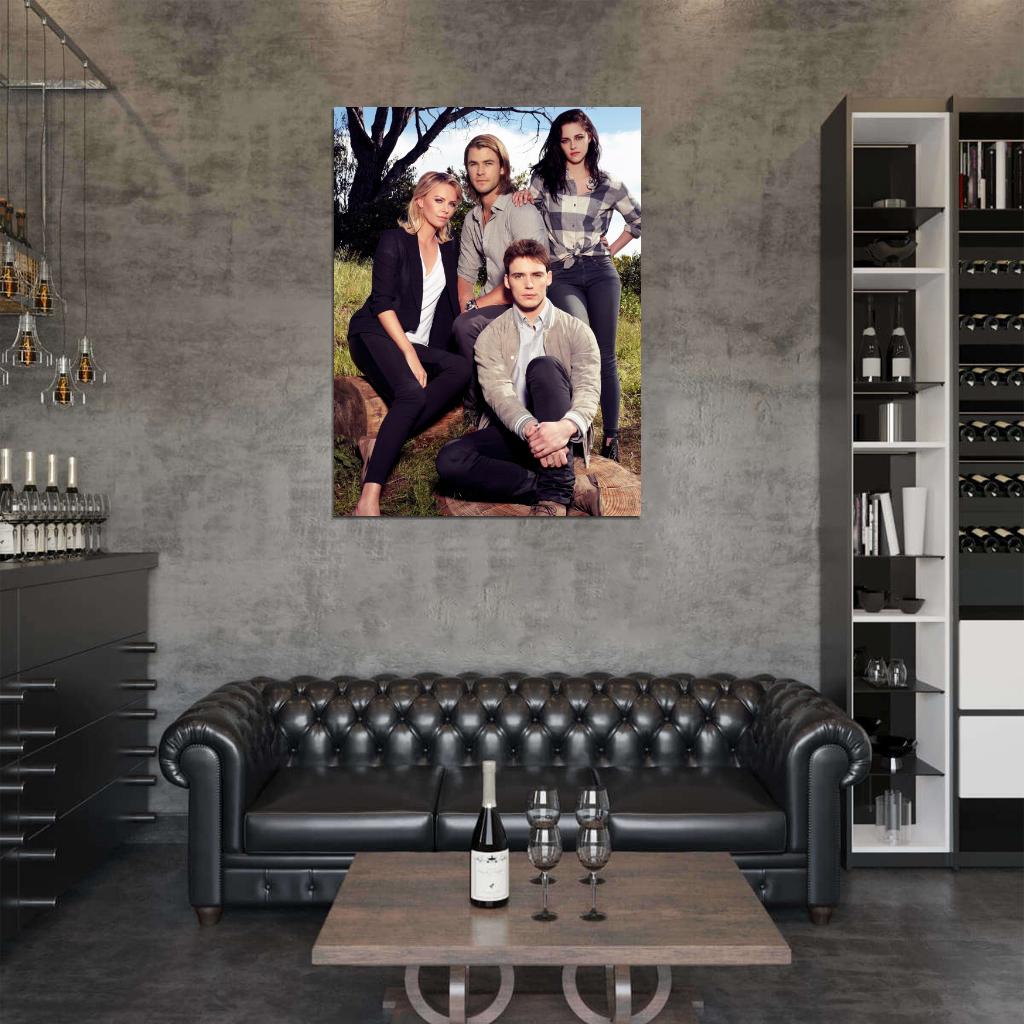 Kristen Stewart Chris Hemsworth Charlize Theron Sam Claflin Wall Art Print Poster
