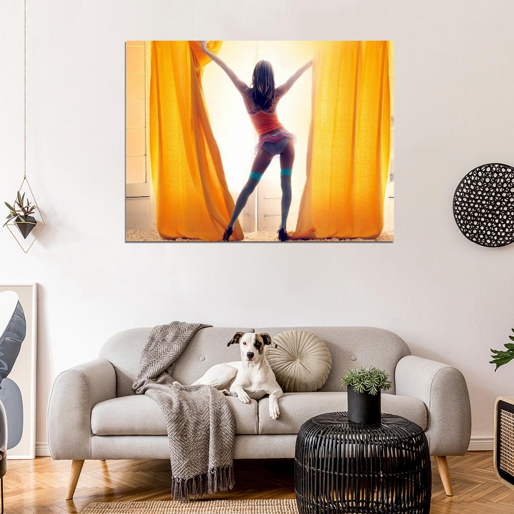 Alessandra Ambrosio Sexy Butt Model Wall Art Print Poster