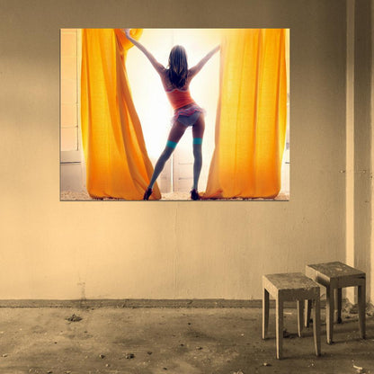 Alessandra Ambrosio Sexy Butt Model Wall Art Print Poster