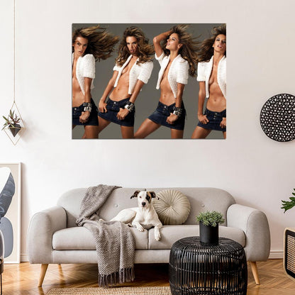 Alessandra Ambrosio Sexy Model Wall Art Print Poster