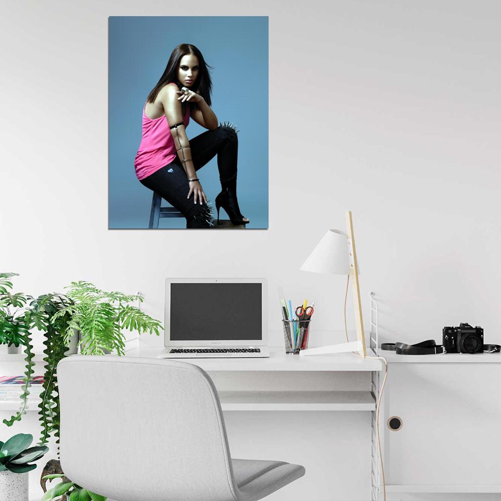 Alicia Keys R&B Pop Singer Music Wall Art Print Poster