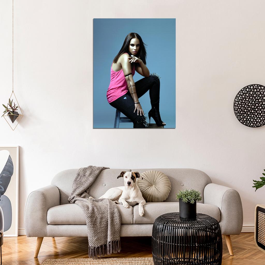 Alicia Keys R&B Pop Singer Music Wall Art Print Poster