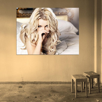 Britney Spears Cute Portrait Pop Singer Music Wall Art Print Poster