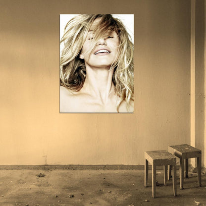 Cameron Diaz Smile Portrait Actress Wall Art Print Poster