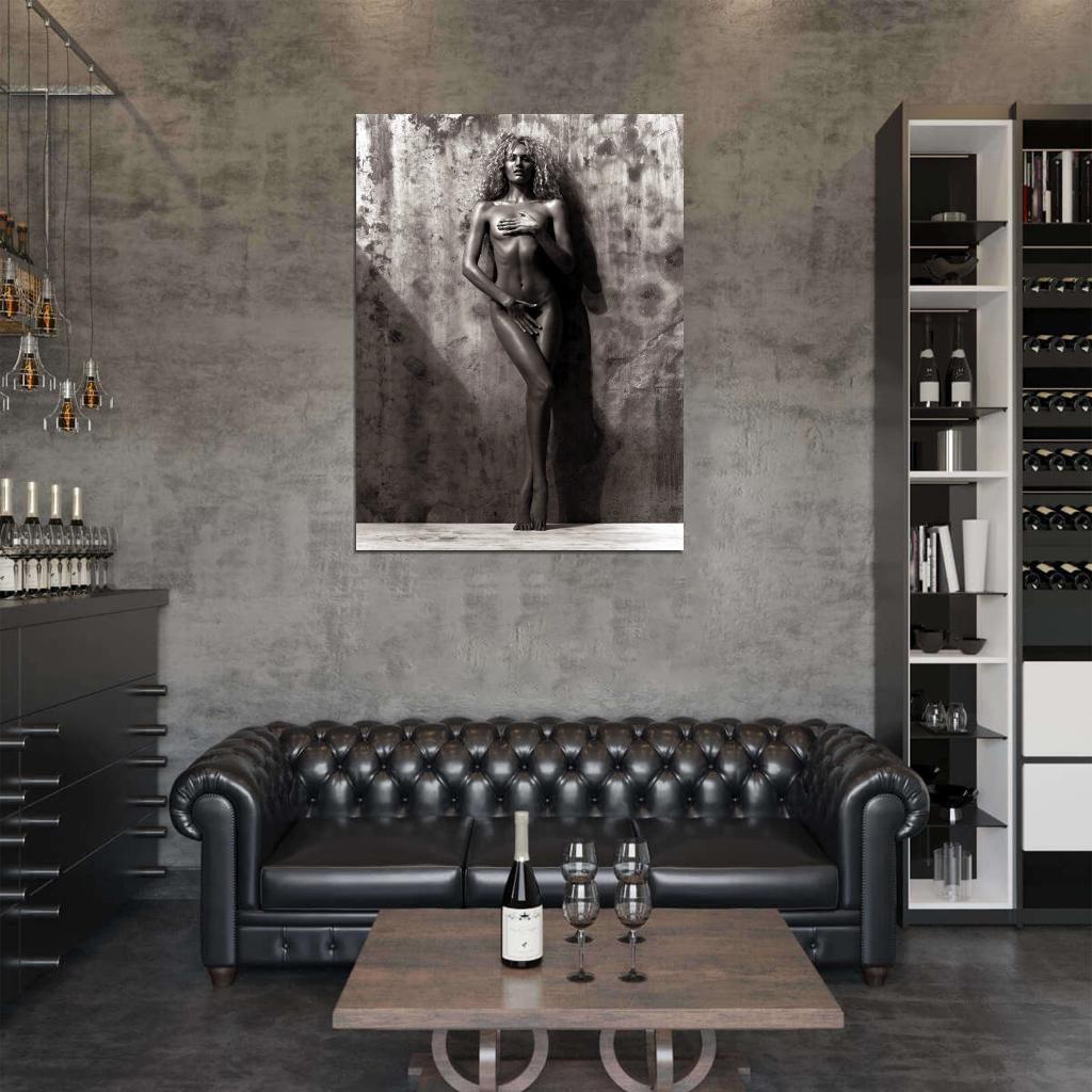 Candice Swanepoel Sexy Hot Nude Model Sepia Wall Art Print Poster