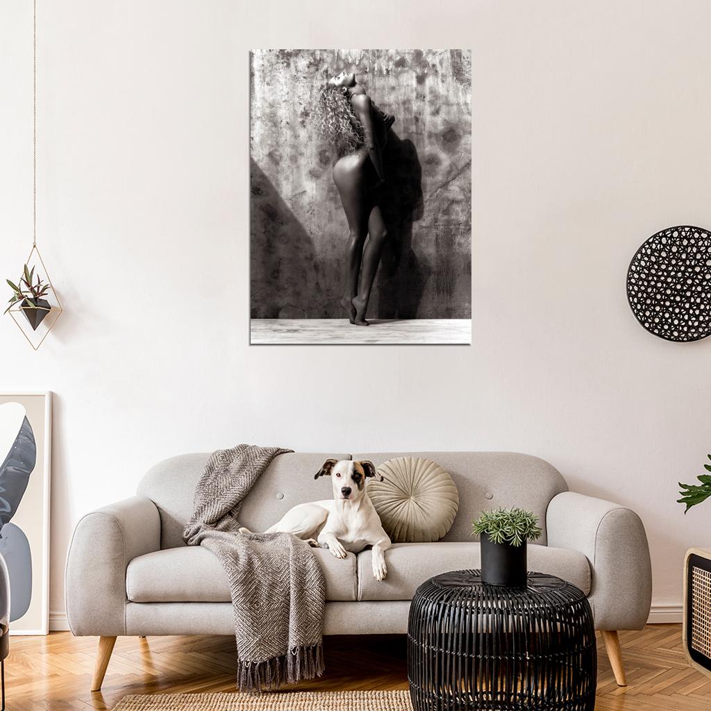 Candice Swanepoel Hot Sexy Nude Model Sepia Wall Art Print Poster