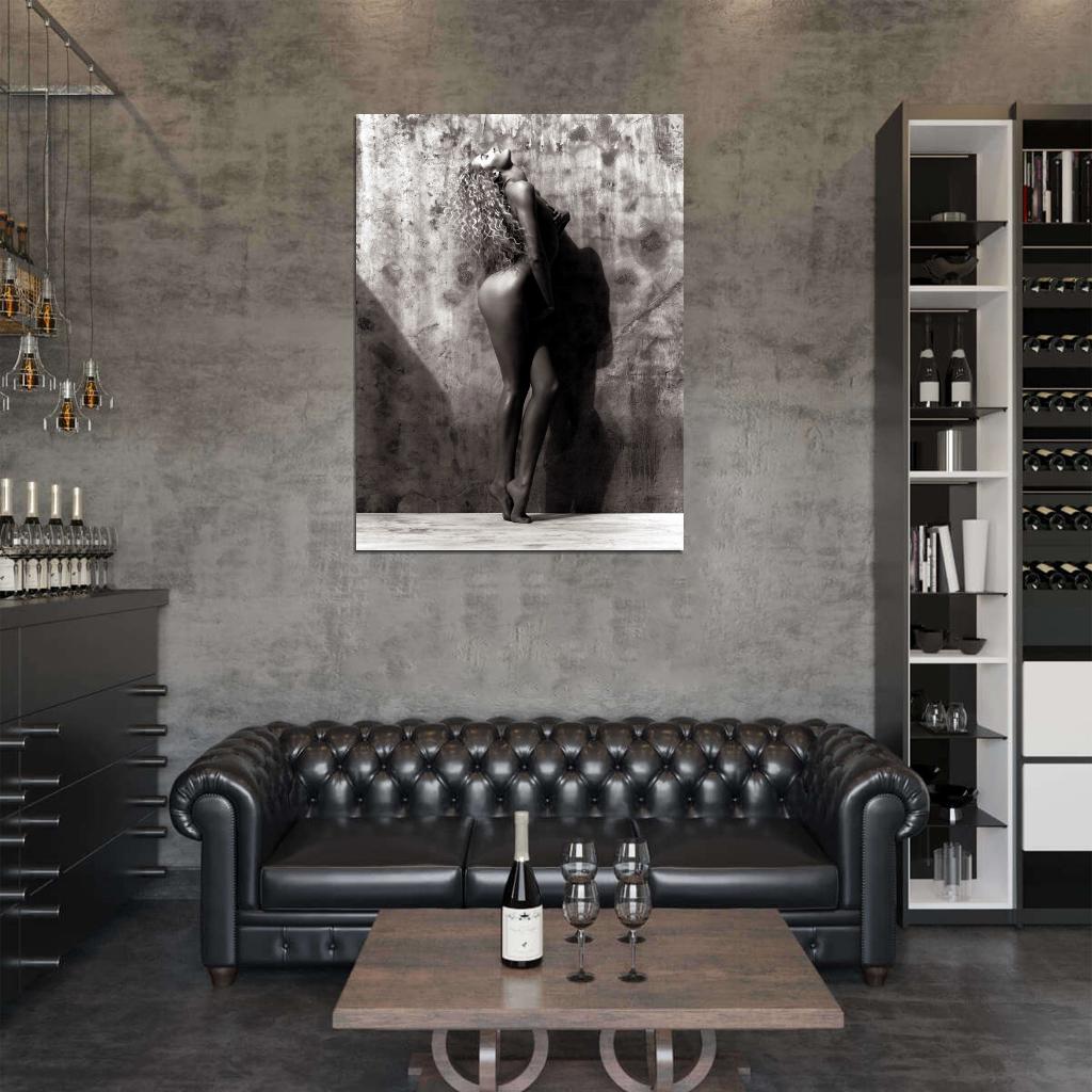 Candice Swanepoel Hot Sexy Nude Model Sepia Wall Art Print Poster