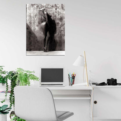 Candice Swanepoel Hot Sexy Nude Model Sepia Wall Art Print Poster