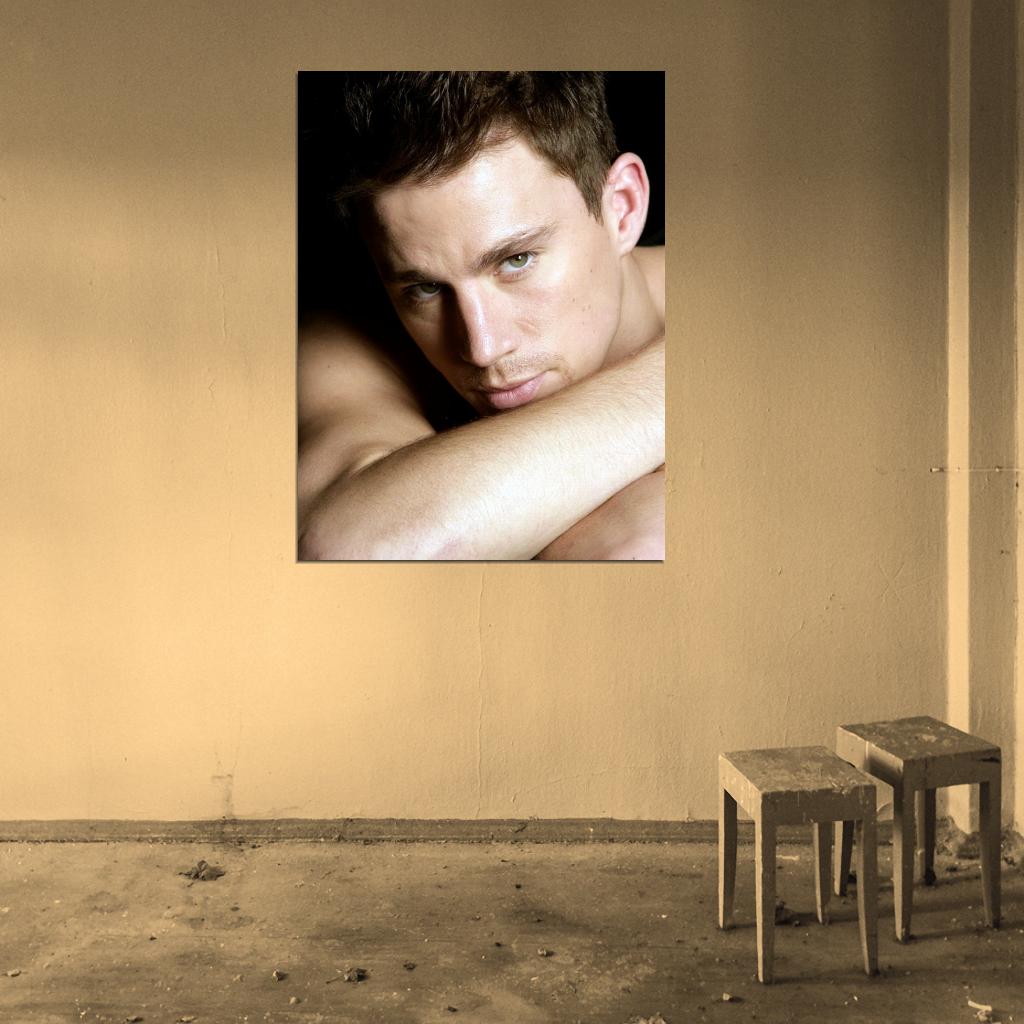 Channing Tatum Portrait Actor Wall Art Print Poster