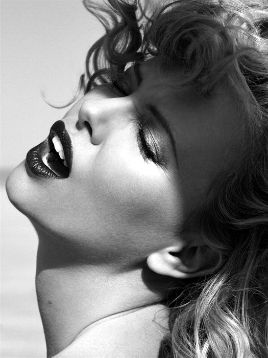 Charlize Theron Portrait Actress BW Wall Art Print Poster