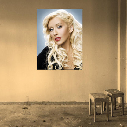 Christina Aguilera Beautiful Portrait Pop Music Singer Wall Art Print Poster